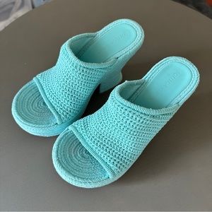 New Bottega Veneta Platform braided leather Mules